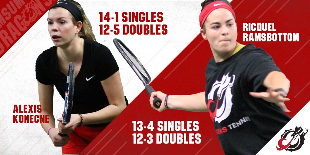 .@MSUMTennis is having its best season ever -- <a href="/AlexisKonecne/">Alexis Konecne</a> and @RickyRambo7 are two big reasons why as their records indicate. MSUM faces @USF_Athletics in <a href="/NorthernSunConf/">NSIC</a> first round on Saturday!