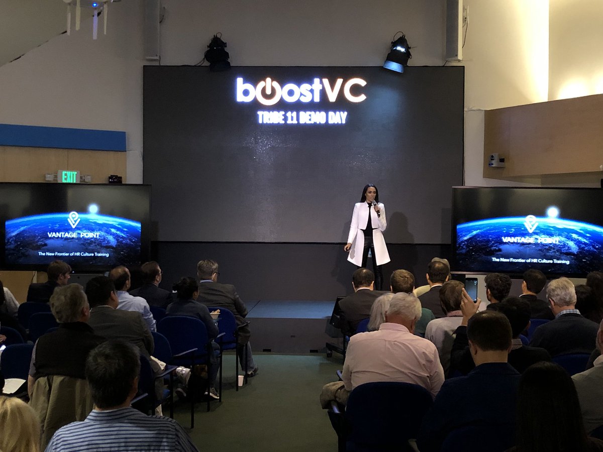BoostVC's tweet photo. #BoostVC company VantagePoint takes the stage at #BoostVCDemoDay
https://t.co/vmwfexONLn https://t.co/hfcib5RUe9