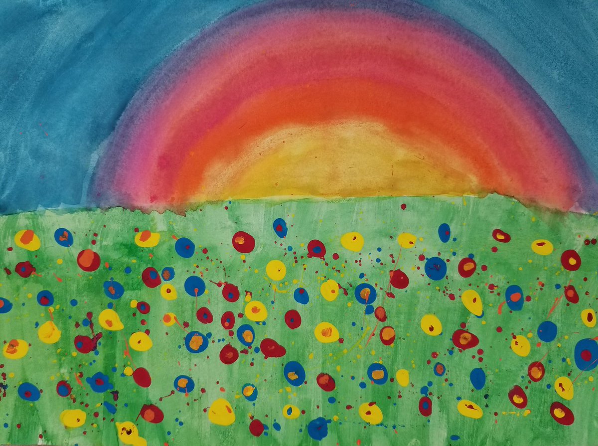 MsGallagherWES's tweet photo. In honor of spring time. 3rd grades at WES are learning about abstraction and different types of paintings techniques by creating colorful abstract flower meadows. #wesart #rtsd #artmatters #arted #wayne #painting #flowers #spring #meadow https://t.co/RKH7JdrOBd