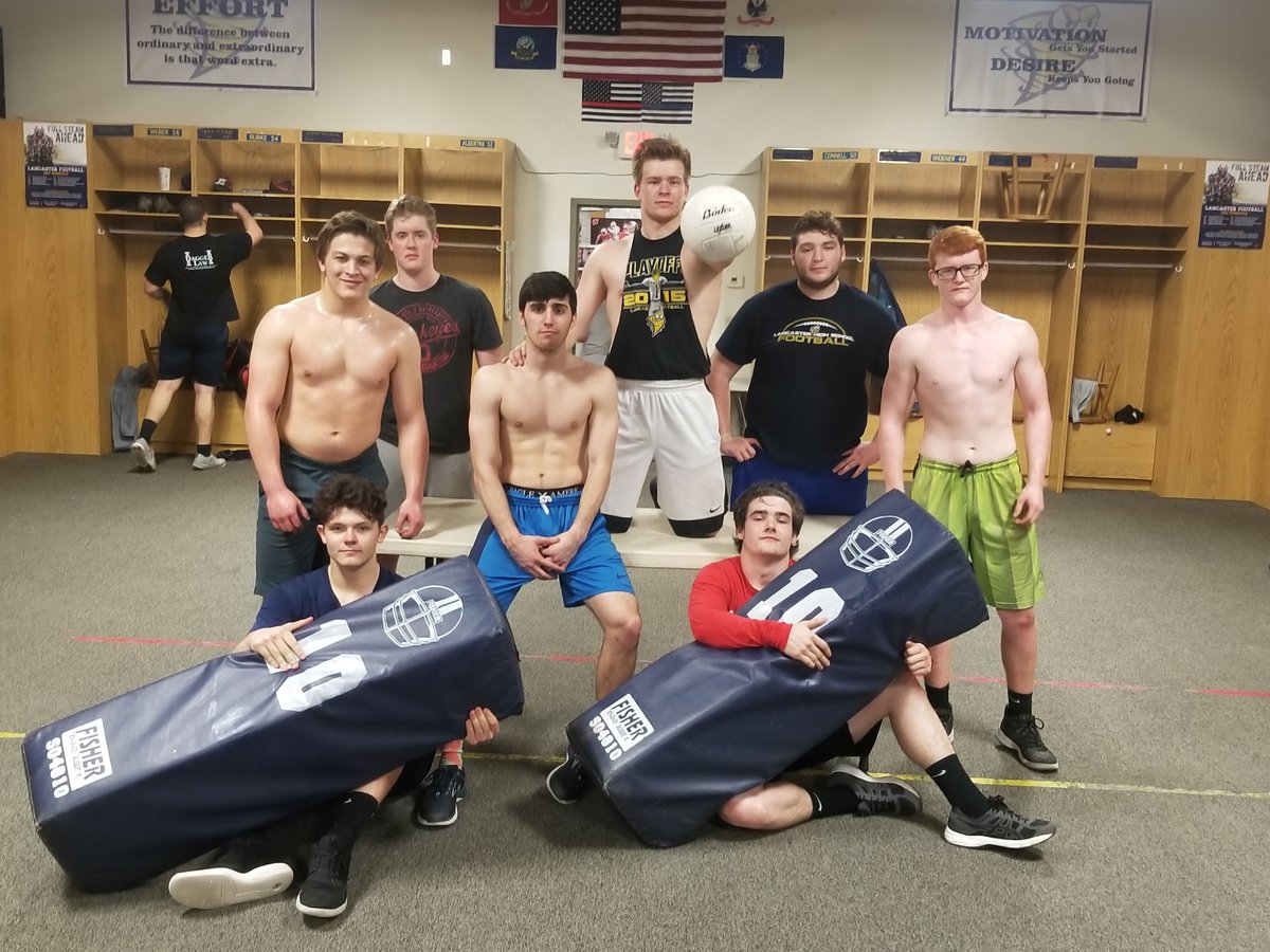 LCSMrPezo's tweet photo. Lancaster Football Thursday Challenge Winners of the 1st Ever "Hockey" Challenge! @GalePride #CoachMillerMissedIt #CBJ #IntenseShootouts #VinceLeadsPenaltyMinutes #WeHateTies https://t.co/eZVvR0H1OE