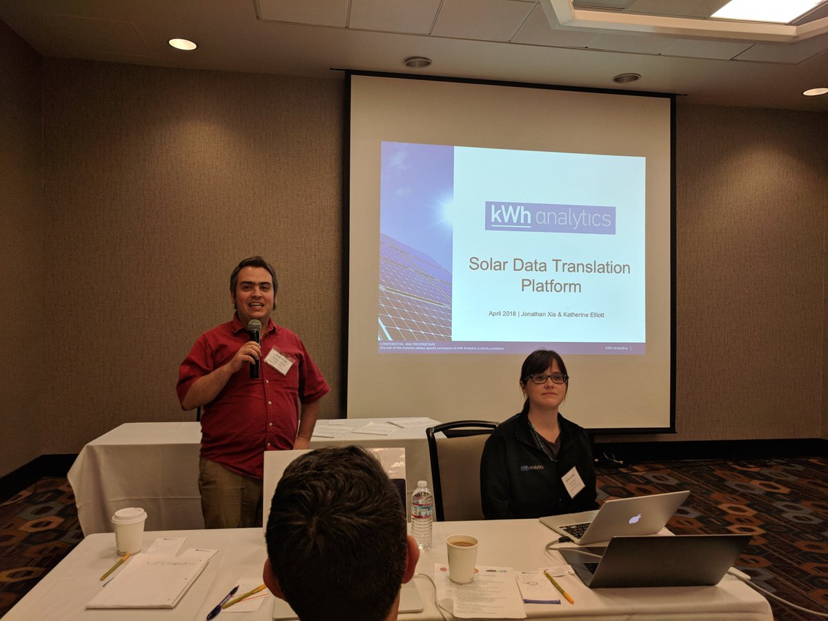 kwhanalytics's tweet image. Our teammates @kelliotttt &amp;amp; Jono doing a live demo of the Solar Data Translation Platform at @ENERGY's #OrangeButton Developer Conference! #Solar #DataStandards #SolarDataTranslationPlatform
