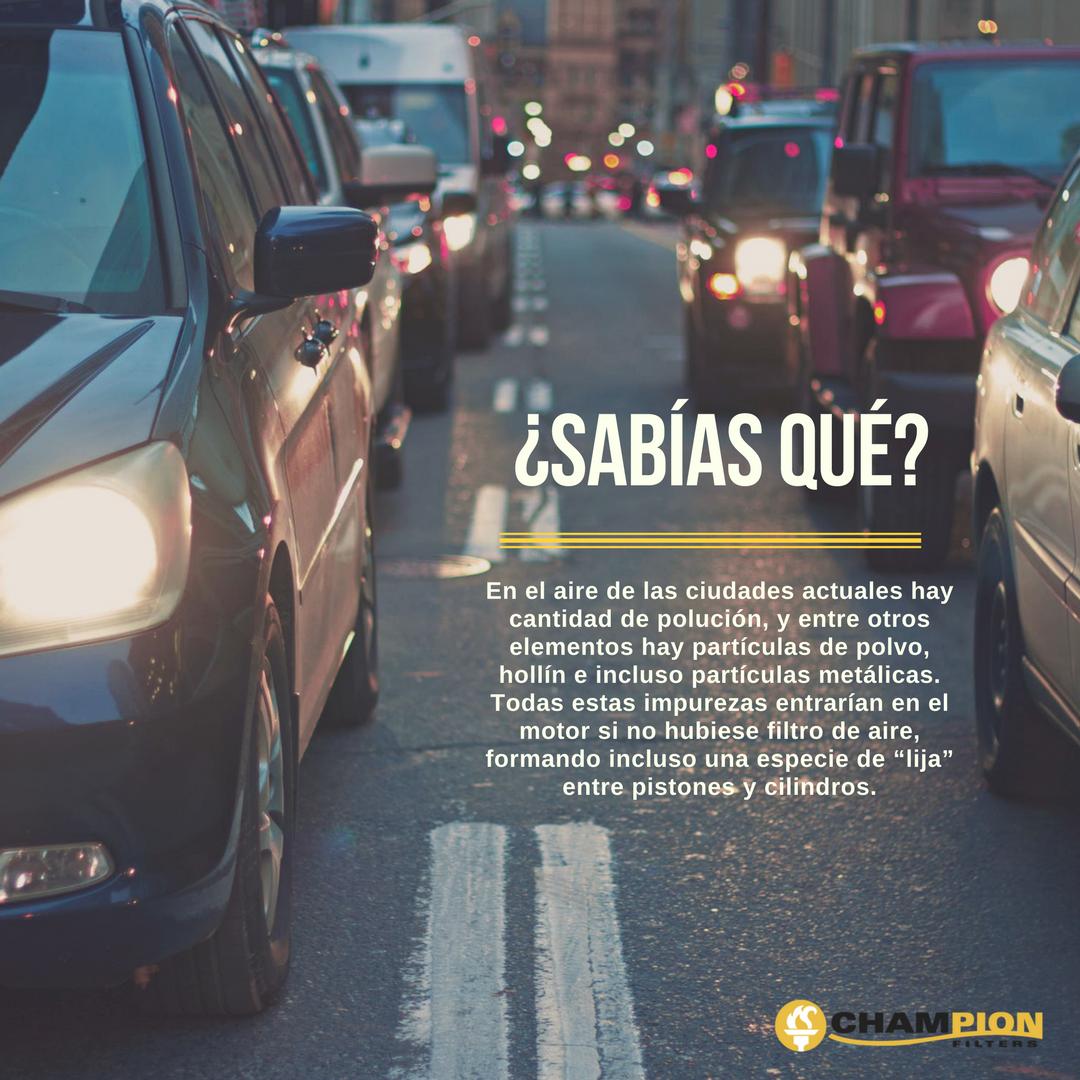 FiltrosChampion's tweet photo. #SabíasQué El filtro de aire debe ser cambiado pues las partículas adheridas a su superficie minimizan la entrada de aire necesario para la combustión; si el motor no puede recibir suficiente aire limpio, usará más combustible. https://t.co/K27Wqeimra