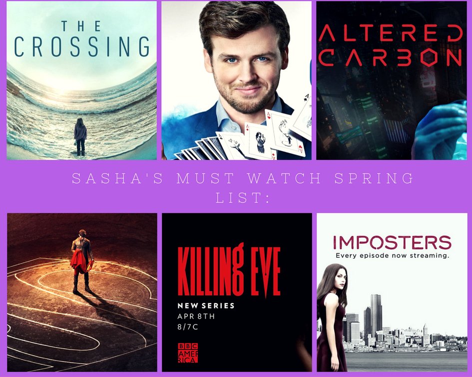 PinkLeo_TV's tweet photo. Do you share some of Sasha's must watch Spring shows? Check out more of her pics on our latest episode!
#tvtimewithmaggi #deception #killingeve #Krypton #thecrossing #alteredcarbon #imposters
https://t.co/DWz30Vj91m https://t.co/ICPCD2npOV