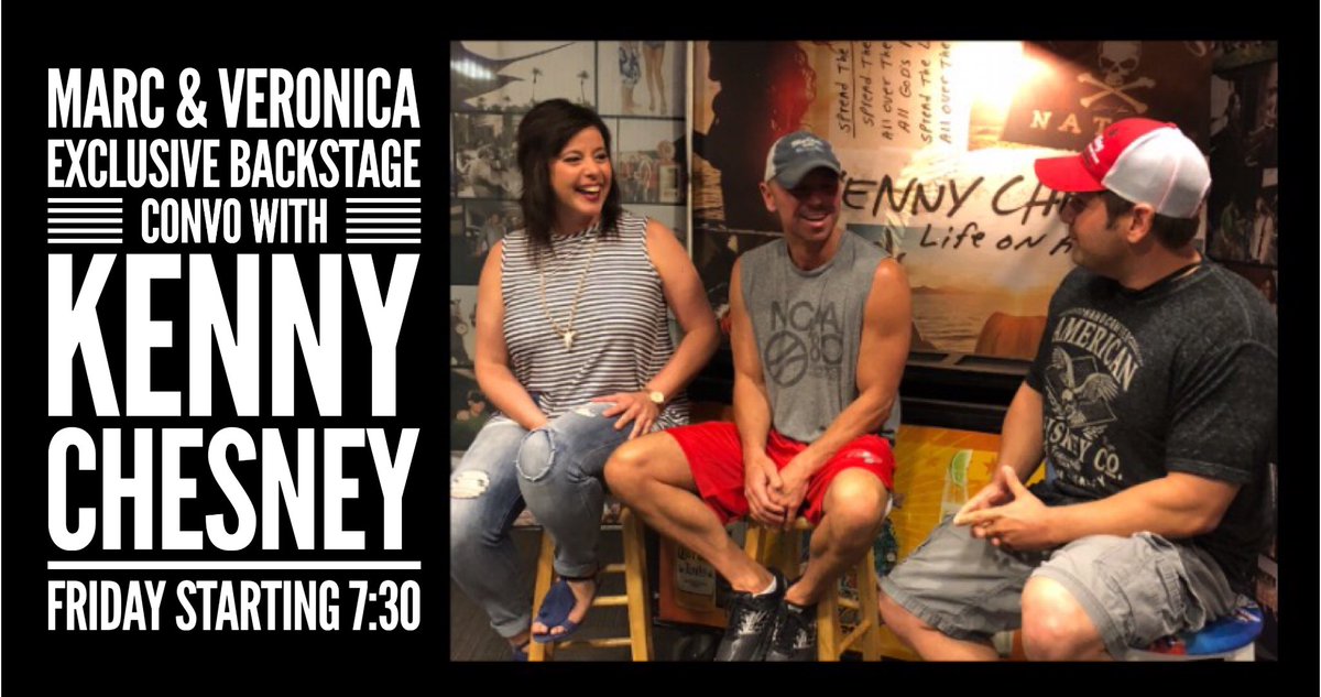 This was amazing! We got to talk w <a href="/kennychesney/">Kenny Chesney</a> backstage yesterday! We're sharing it starting tomorrow 7:30am! #MarcAndVeronica #NoShoesNation #TripAroundTheSunTour <a href="/995QYK/">99.5 QYK</a>
