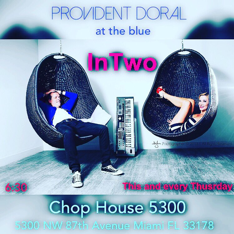 intwoduo's tweet photo. This and every Thursday @intwoduo  playing at @5300chophouse @providentdoralattheblue  !!!! Don’t miss it, great food, drinks and great music with InTwo 😉🎤🎹 Elisa Rego and Willie Croes https://t.co/h1On6P7t3q