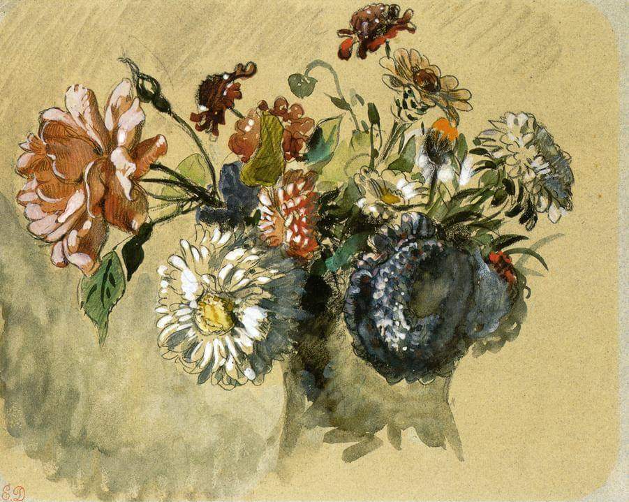 TheNewPainting's tweet photo. #HistoryofPainting

#Artist
Ferdinand Victor Eugène Delacroix (26 Apr 1798 – 13 Aug 1863) was a French Romantic artist regarded from the outset of his career as the leader of the French Romantic school.
#Artwork #Art
Bouquet of Flowers, 1843
#Location
Musée Fabre, Montpellier https://t.co/XgJ4ZumZWk