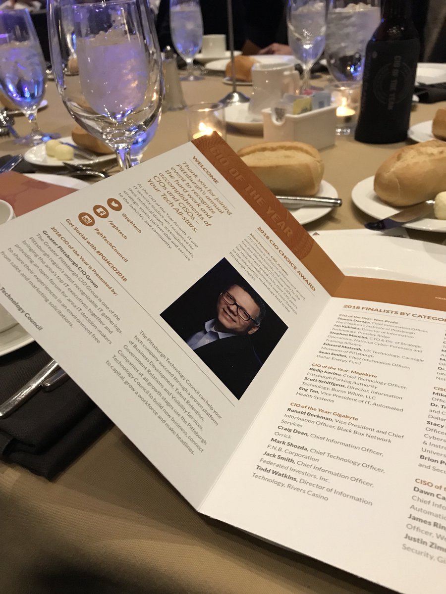 Just getting started at the <a href="/pghtech/">PGH Tech Council & Fortyx80</a> CIO of the Year dinner.