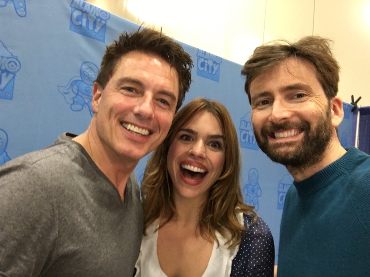 PHOTO OF THE DAY: David Tennant, John Barrowman and Billie Piper at Alamo City Comic Con - 2016