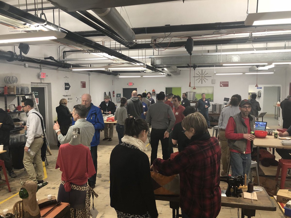 benberkowitz's tweet photo. Super excited for first #prototype to #product meet up @MakeHaven tonight. Packed house! Thanks for the support @CTDECD @ctnext #nhv #ct #makerspace https://t.co/54vOPuzkOy