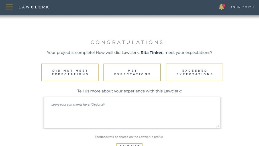 lawclerklegal's tweet photo. LAWCLERK has rolled out an improved ratings system.  Learn more here, on our newly re-designed blog: https://t.co/8H2ix2mqBS https://t.co/DZDUMMITMW