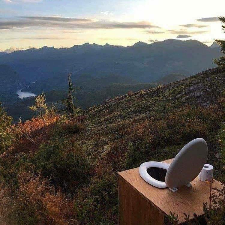 A toilet with an amazing view.