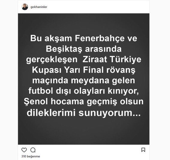 NoirBlancAsk's tweet photo. 📸Gökhan İnler :"Şenol hocama geçmiş olsun dileklerimi sunuyorum" https://t.co/461AArL6R2