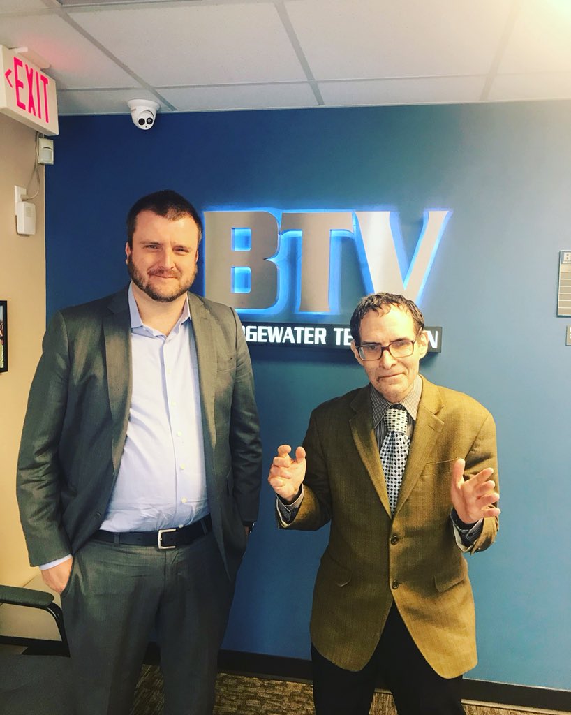 Sam_Coale's tweet image. Just competed my interview taping on the show #TopicTime with the talented Harrison Blake Young for BTV in Bridgewater, MA. We discussed details of my production company as well as my upcoming sci-fi short Bad Drones which I’m very excited about! #television #show #interview