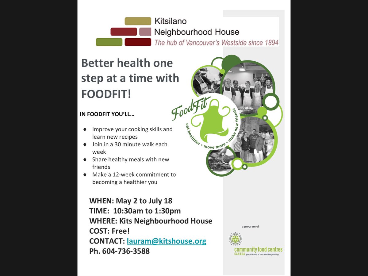 FoodCollab's tweet image. We have a few spaces available in our popular FoodFit program.  Inquire for more information #yvr #nutrition #wellness
