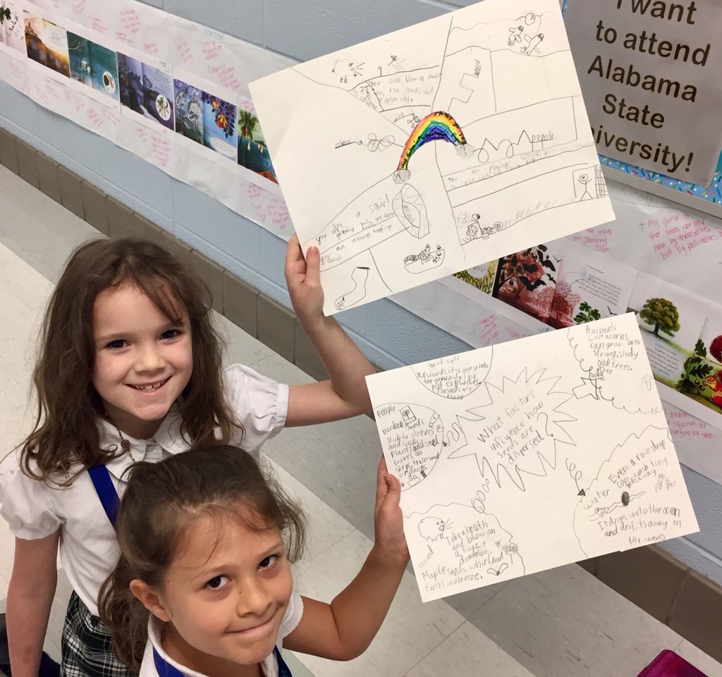 CassyDiaz's tweet photo. What factors influence how seeds are dispersed? Ms.Weekley’s 2nd Graders practice note-taking skills while reading & #sketchnote their learning #ThinkingAcrossSources #NurturingInformedThinking #textmapping #strategicreaders @SundayCummins @sketch_50 @MDuBoseAdams @blessed2teach https://t.co/xnjvpE6Kfz