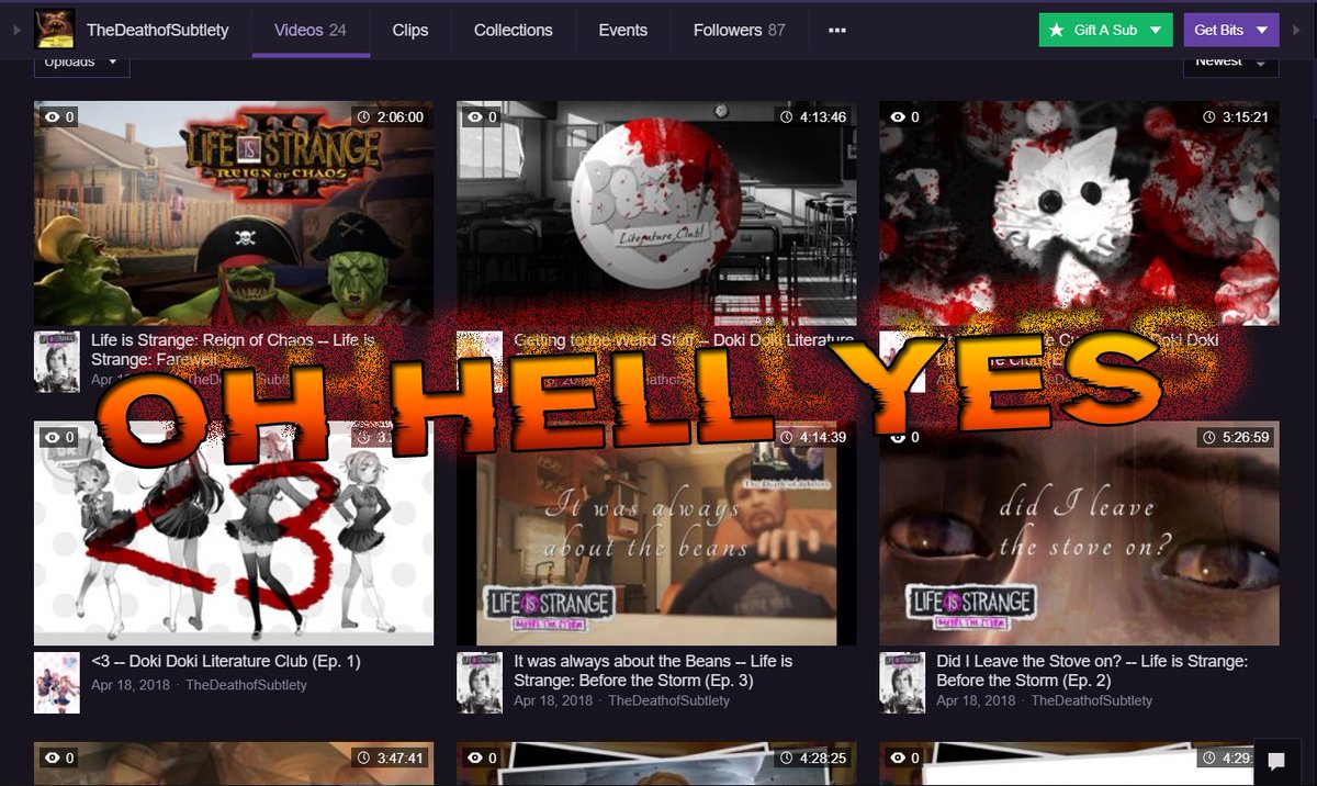 TDoSOfficial's tweet photo. By popular demand, our #twitch channel now has an expanded archive!
Re-watch fan favorites like the entirety of #LifeisStrange and #DokiDokiLiteratureClub !
More to come, feel free to request a playthrough you enjoyed.
https://t.co/UihUdBo5kv
#TDoSLIVE #twitchaffiliate https://t.co/10lbXy2kiR