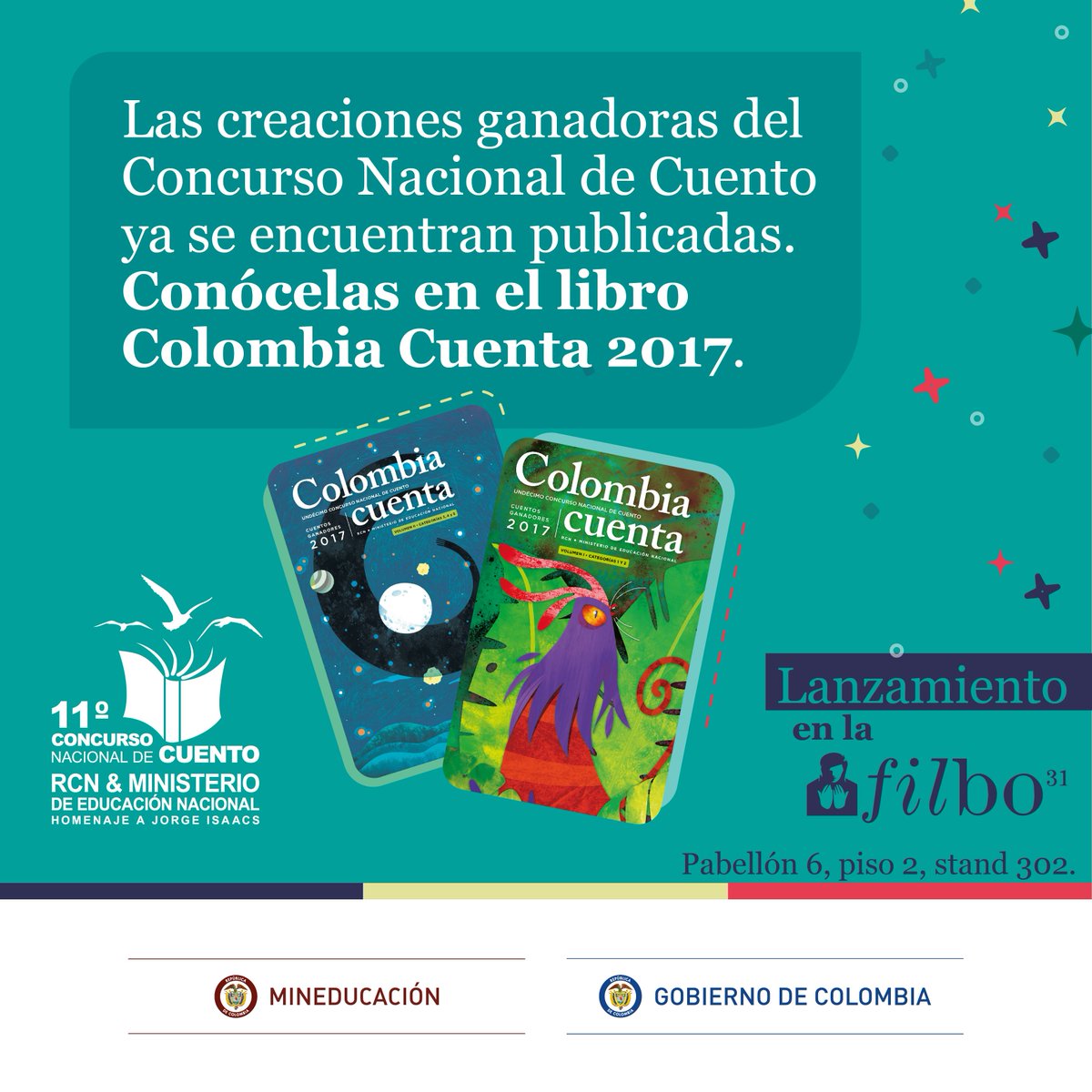 Asiste al lanzamiento del Libro Colombia Cuenta con las mejores creaciones de @concurnalcuento versión XI #FILBo2018 #CuálEsTuCuento @Mineducacion @YanethGiha