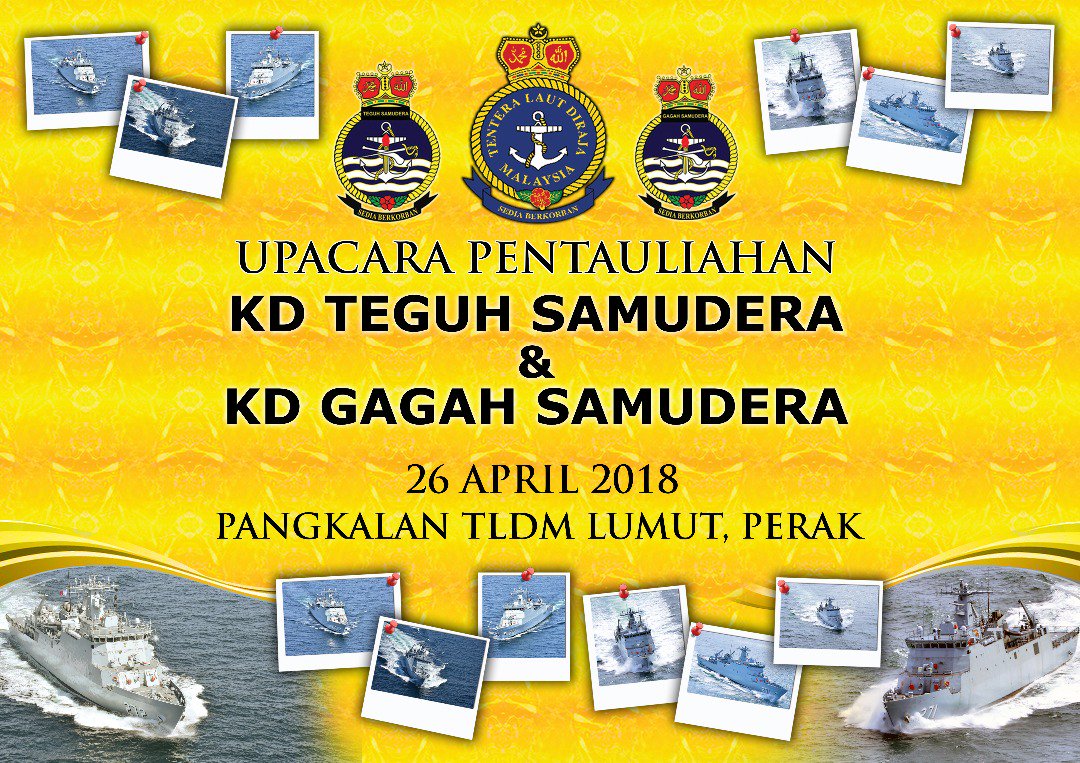 HQ Western Fleet (@mpa_barat) on Twitter photo 6 Hari lagi. Upacara Pentaulihan Kapal Latihan #TLDM yg akan disempurnakan oleh Panglima Tentera Laut TS <a href="/mykamarul/">Kamarul</a>
#HariTLDM84
#Kesiagaan
#Keselamatan
#15to5
#TransformasiTLDM
<a href="/tldm_rasmi/">Royal Malaysian Navy</a> <a href="/roslan1531/">VAdm Roslan Ramli</a> @MPPL_TLDM <a href="/rusliramli544/">VAdm Rusli Ramli</a> 6 Hari lagi. Upacara Pentaulihan Kapal Latihan #TLDM yg akan disempurnakan oleh Panglima Tentera Laut TS <a href="/mykamarul/">Kamarul</a>
#HariTLDM84
#Kesiagaan
#Keselamatan
#15to5
#TransformasiTLDM
<a href="/tldm_rasmi/">Royal Malaysian Navy</a> <a href="/roslan1531/">VAdm Roslan Ramli</a> @MPPL_TLDM <a href="/rusliramli544/">VAdm Rusli Ramli</a>