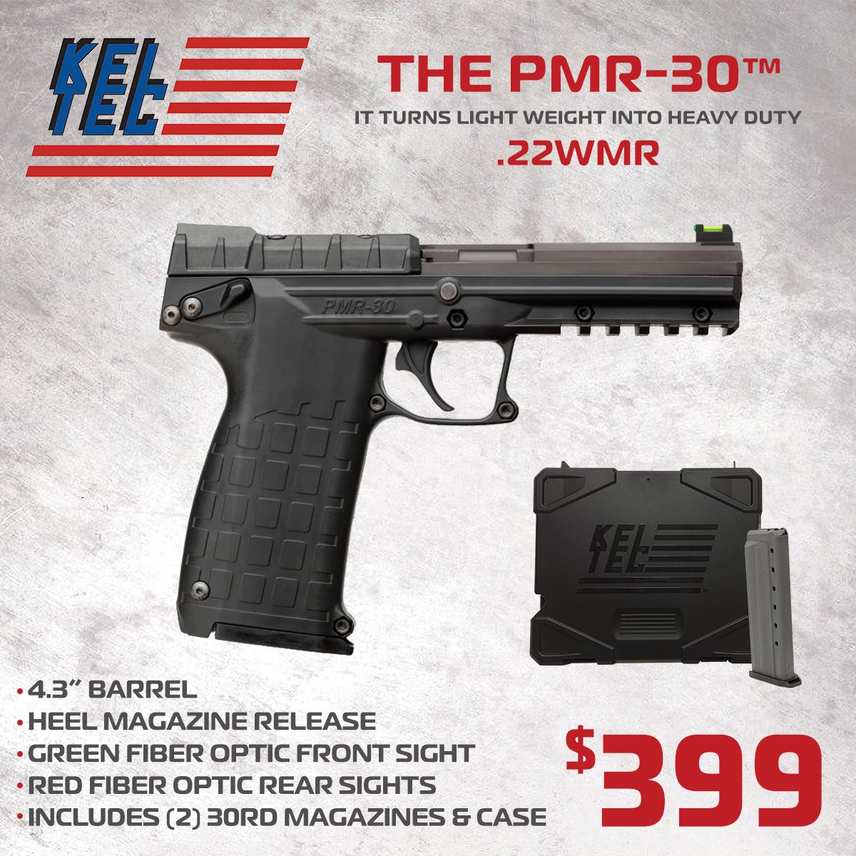 Get the Kel-Tec PMR-30 in .22 WMR on sale this week for $399! 