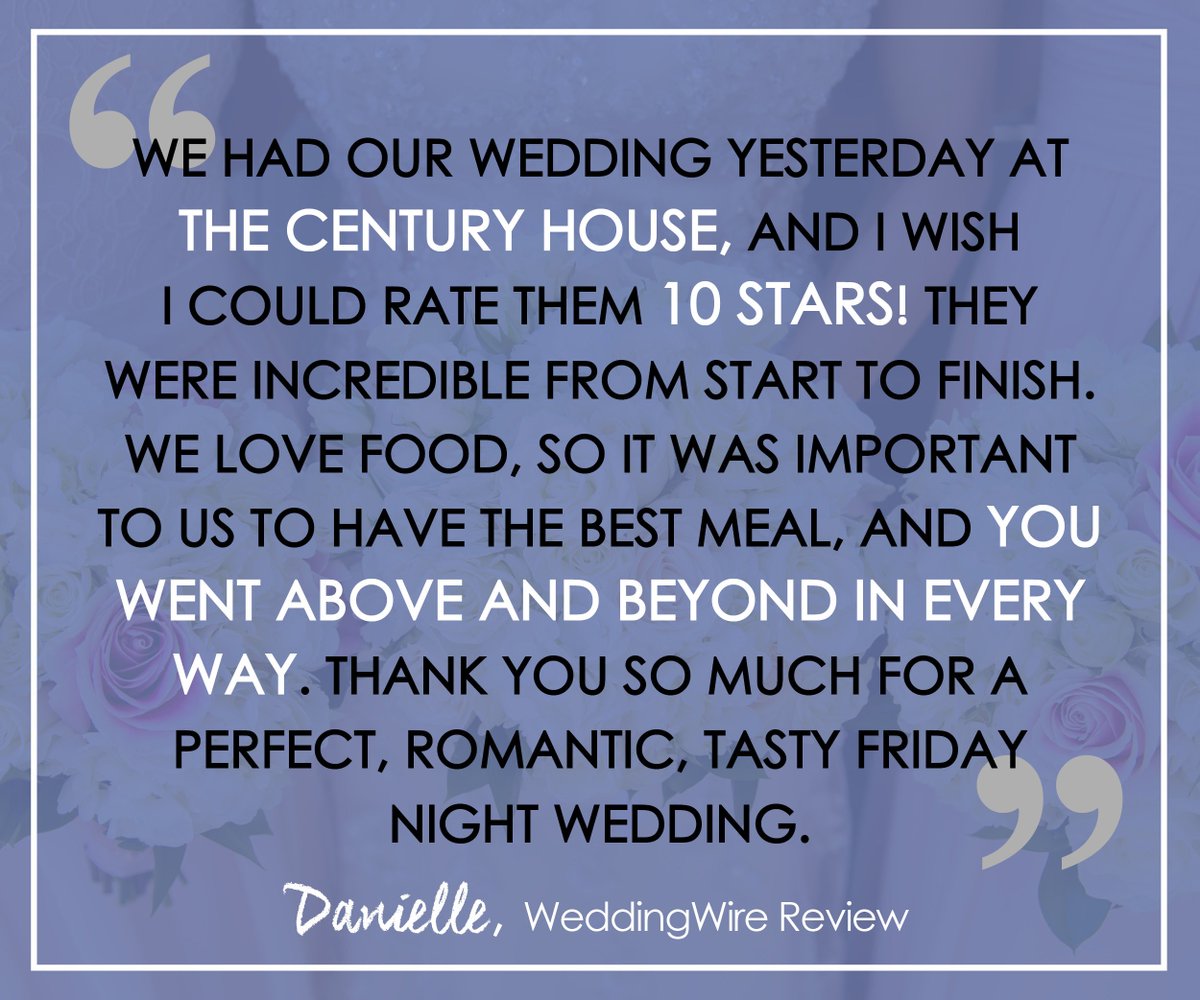 Thank you, Danielle, for your wonderful review on Wedding Wire. We're honored you chose The Century House for your dream upstate NY wedding. <3