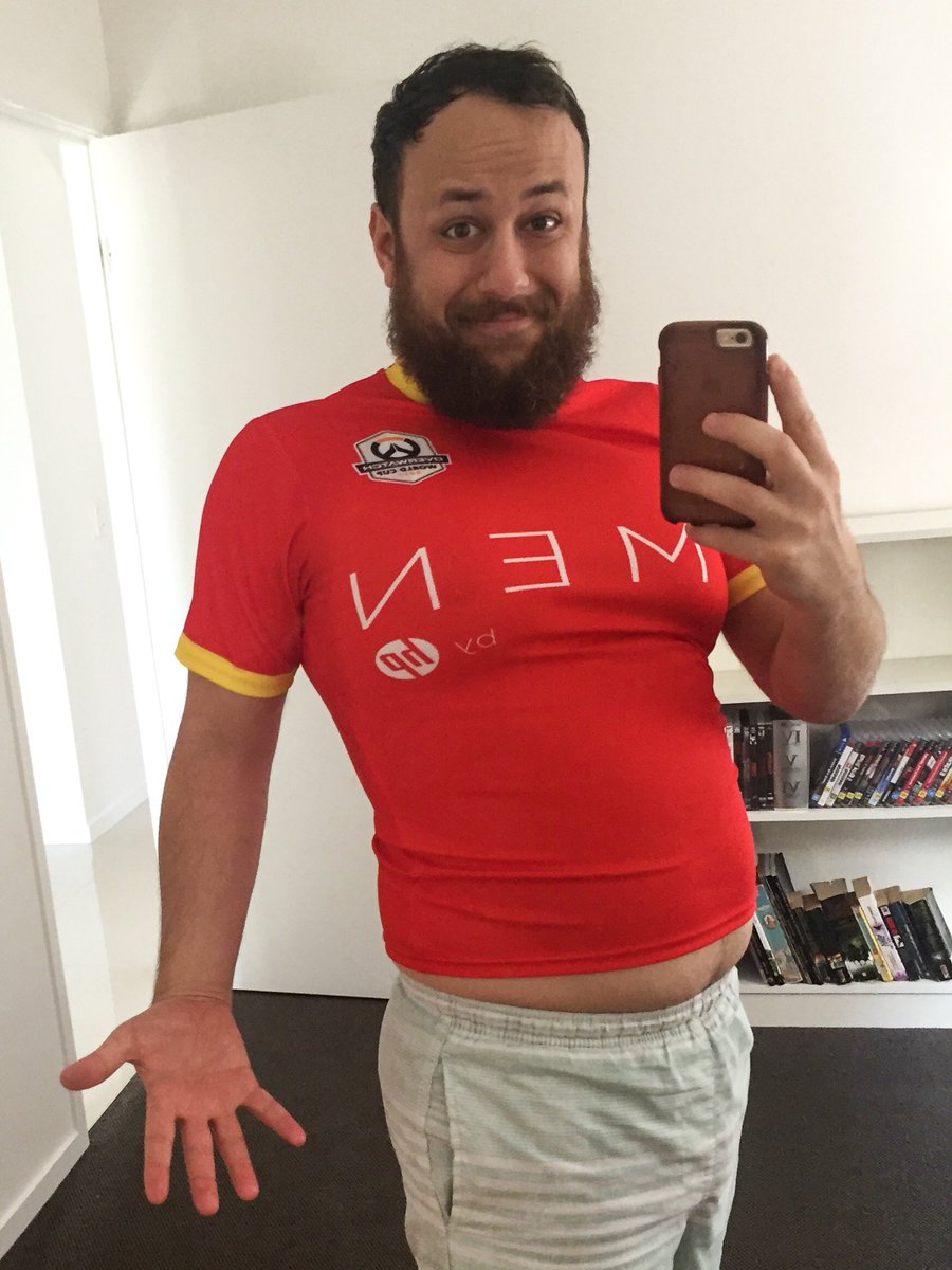 A fat jerk in a shirt that’s way too small for him