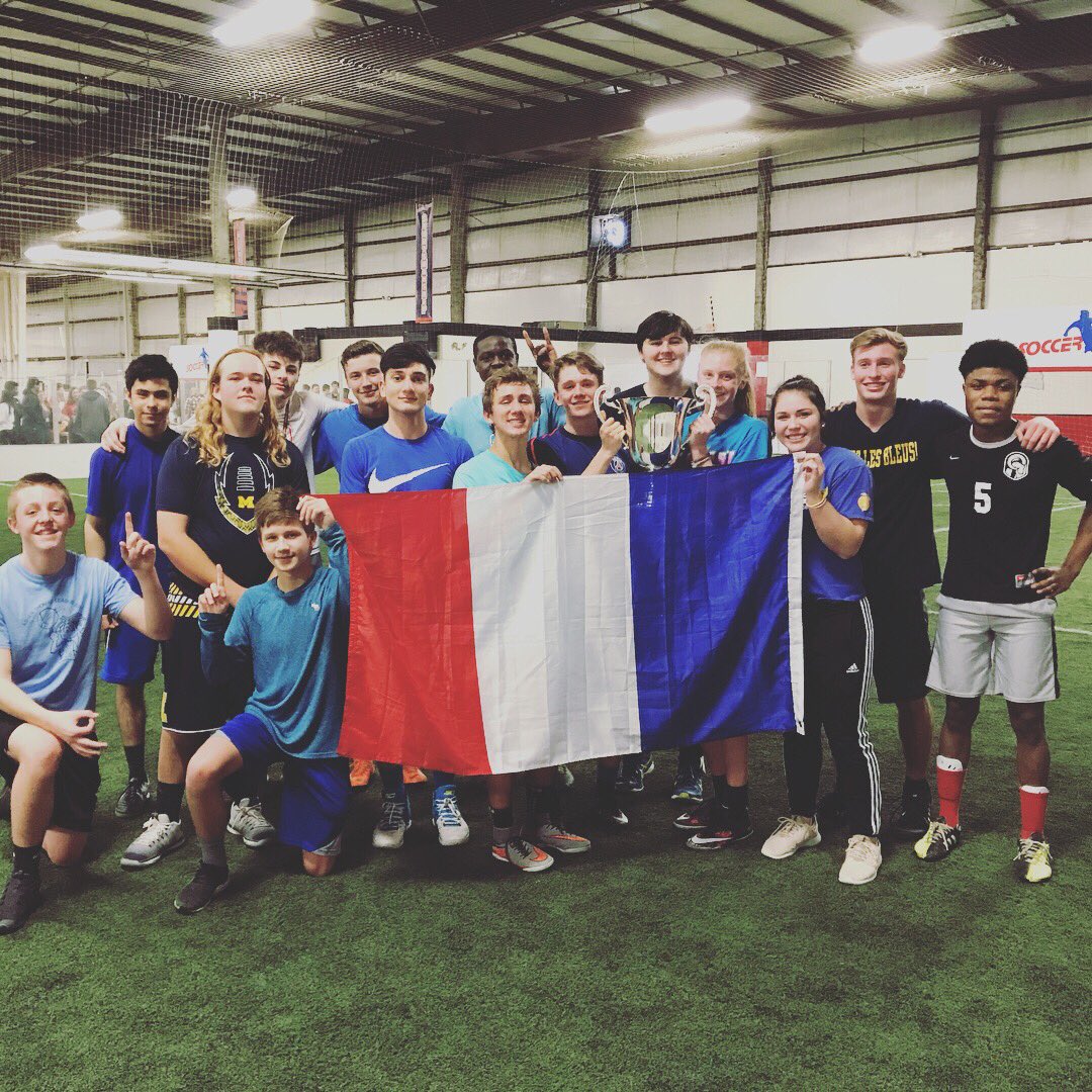 holtramscheer's tweet photo. France takes the win in the World Cup! Better luck next time España! @Holt_HS https://t.co/2qYxcKWW51
