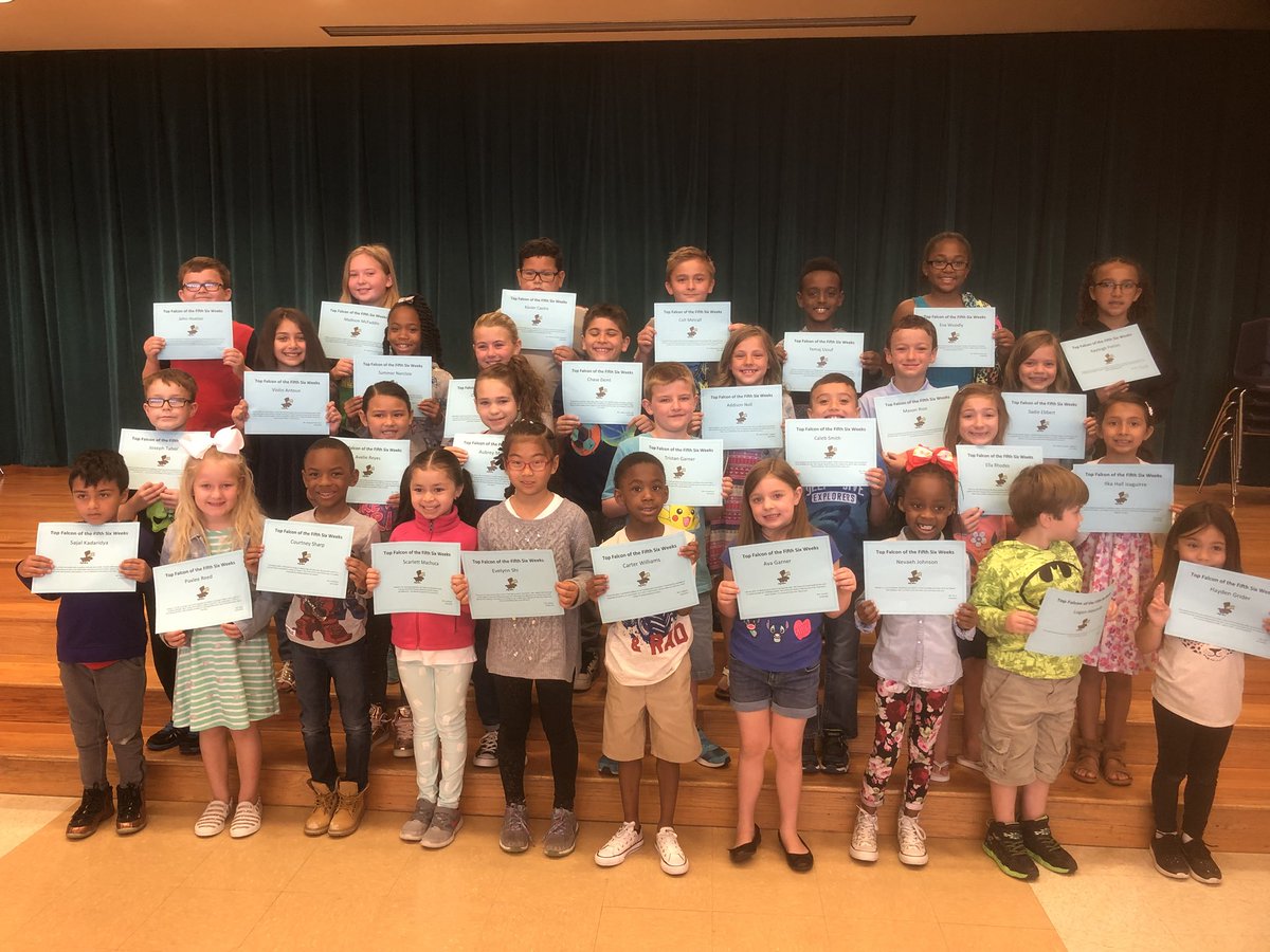 ELCS_Counseling's tweet photo. Check out our Top Falcons of the 5th 6 weeks! They have shown outstanding character traits in and out of classroom! Today they were recognized by their teachers at our SOAR celebration! Way to SOAR! #TopFalcons #CheckOutThoseSmiles #character https://t.co/zVP2YXt02w