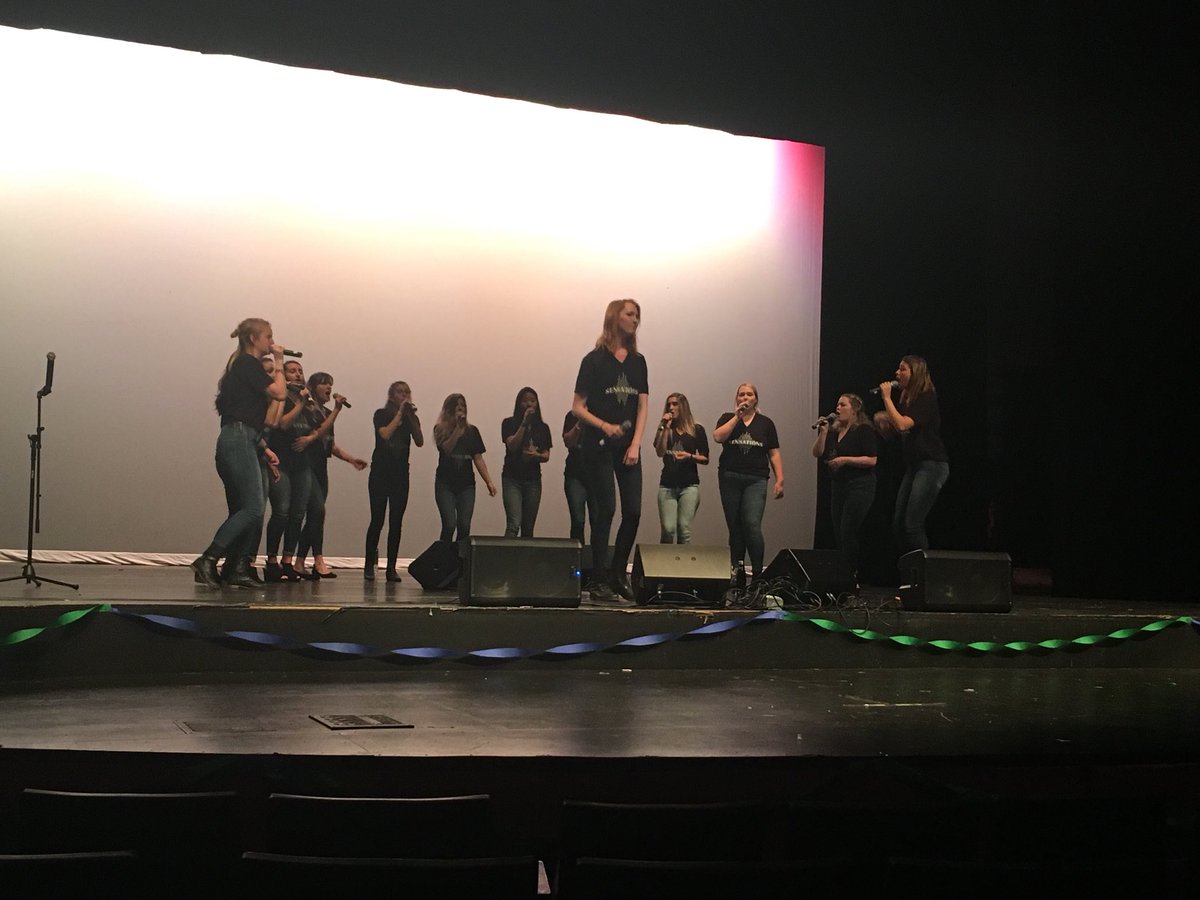 rcwilson97's tweet image. VT’s all female group “Sensations” puts smiles on the faces of the audience as they perform “Happy Together” at the Active Voices Mental Health awareness concert.