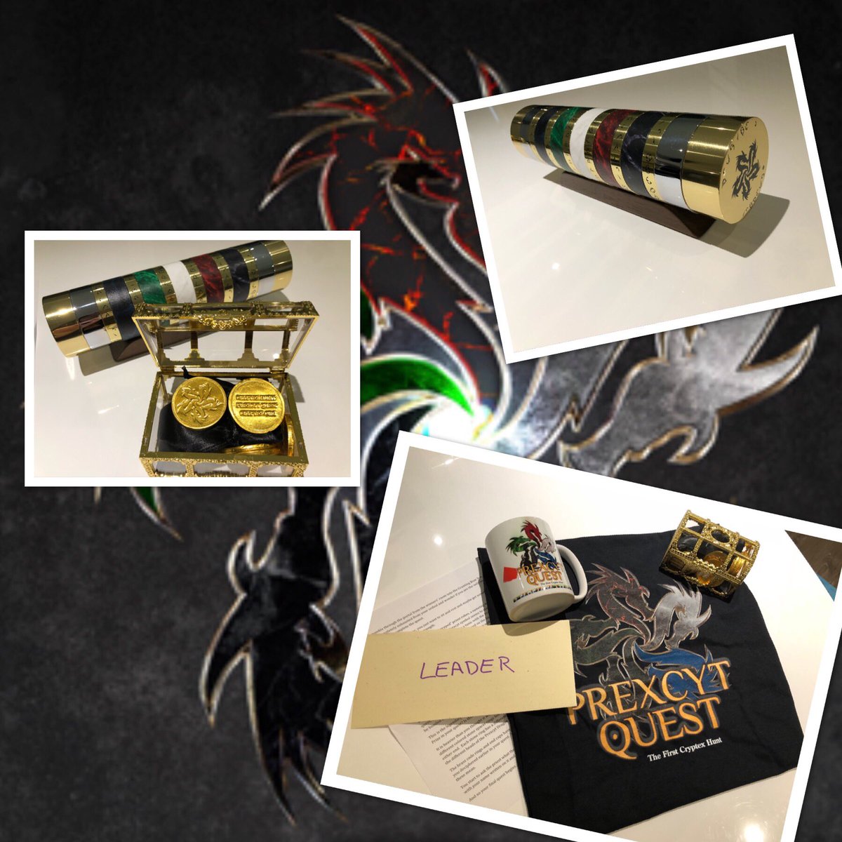CodeGreen (aka Leader) is beyond elated to receive this draw prize package from the Cryptex Hunt!

A special shout-out to Justin of <a href="/CryptexMaker/">Cryptex</a> for these beautiful items. No picture could do the Cryptex justice!!