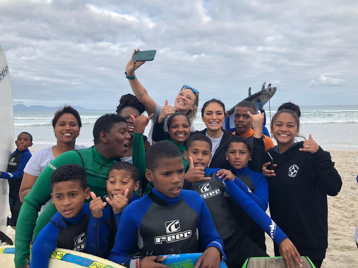 .@FinnBalor & @SonyaDevilleWWE spent the day with @WavesforChange in South Africa! #WWEHero #WWESouthAfrica