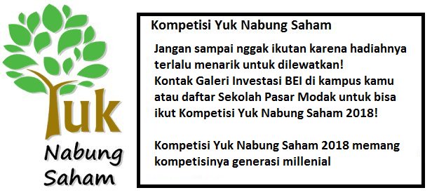 Baru saja saya membeli saham PT, Tifa Finance Tbk. untuk menambah portofolio saham saya di Kompetisi YNS 2018!  PT, Tifa Finance Tbk. adalah saham pilihan saya untuk menang! Apa saham pilihanmu? #SekarangWaktunya #KompetisiYNS #YukNabungSaham kompetisiyns.idx.co.id