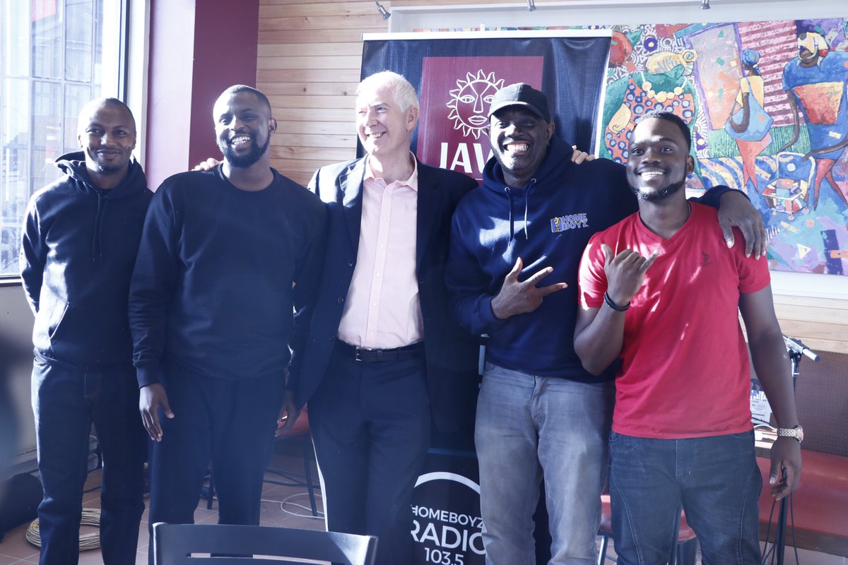 HomeboyzRadio's tweet image. #GMITM HOSTS STRIKE A POSE WITH THE @javahouseafrica CEO Paul Smith #javaopensbranch56