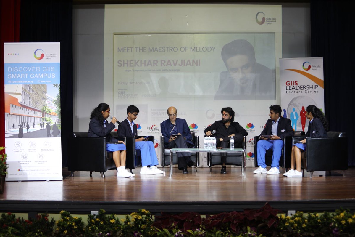Global_Schools's tweet photo. @ShekharRavjiani says "#Music is nothing but celebration of life and it to be enjoyed and treasured" at the #LeadershipLectureSeries.
#GIISLLS #masterclass #musiclovers #MusicMotivation https://t.co/Mwu3tjcELy