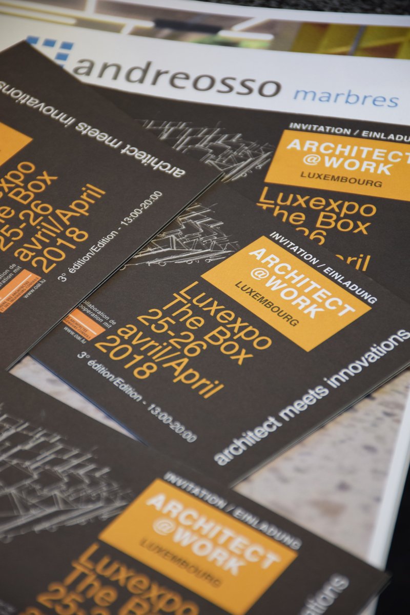 andreosso's tweet photo. Ami(e)s Professionnel(le)s ... Architectes, Architectes d'intérieurs,  designers, bureaux d'études, ... Dans quelques jours, toute l'équipe  d'Andreosso Marbres vous attend les 25 et 26 Avril à Luxexpo The Box sur  notre stand 22 ... https://t.co/MIOYJmjAui