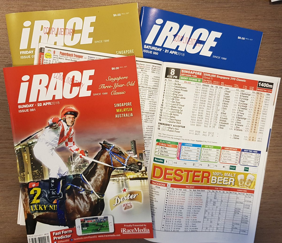Busy weekend of racing coming up with the $500,000 Singapore Classic  (3YO) the highlight on Sunday. <a href="/iRaceSG/">iRACE</a>