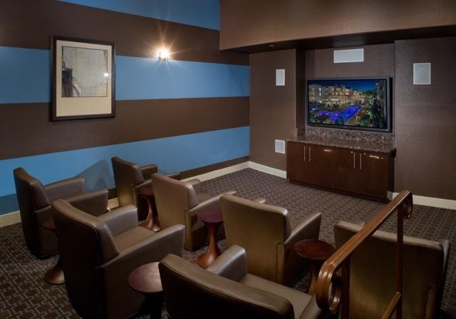Have a relaxing evening and take advantage of the media screening room. trianaapts.com/amenities