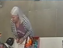 CBSSoutheast's tweet image. FUGITIVE SPOTTED: Authorities have released more surveillance video of fugitive murder suspect Lois Riess. She was caught on camera at a gas station next to the Diamond Jo Casino in Northwood, IA. (HANDOUT) THU0393