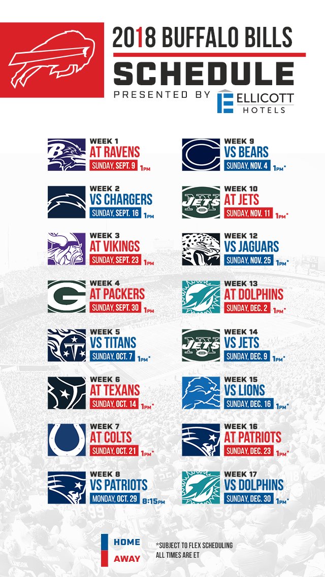 buffalo bills calendar