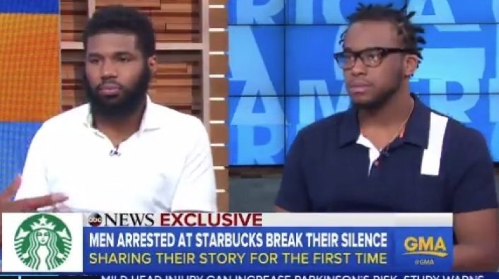 AnR_Kings's tweet photo. The Black Men Arrested at Starbucks Speak out on GMA https://t.co/BytAg1gN1d https://t.co/psOT37UdVy