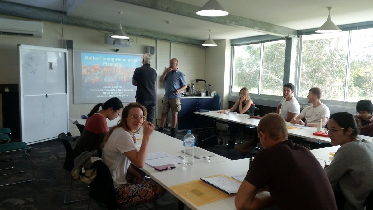 DehorterLab's tweet image. #ACAN morning lectures #LTP with Prof Cliff Abraham and #STDP with @pj_sjostrom