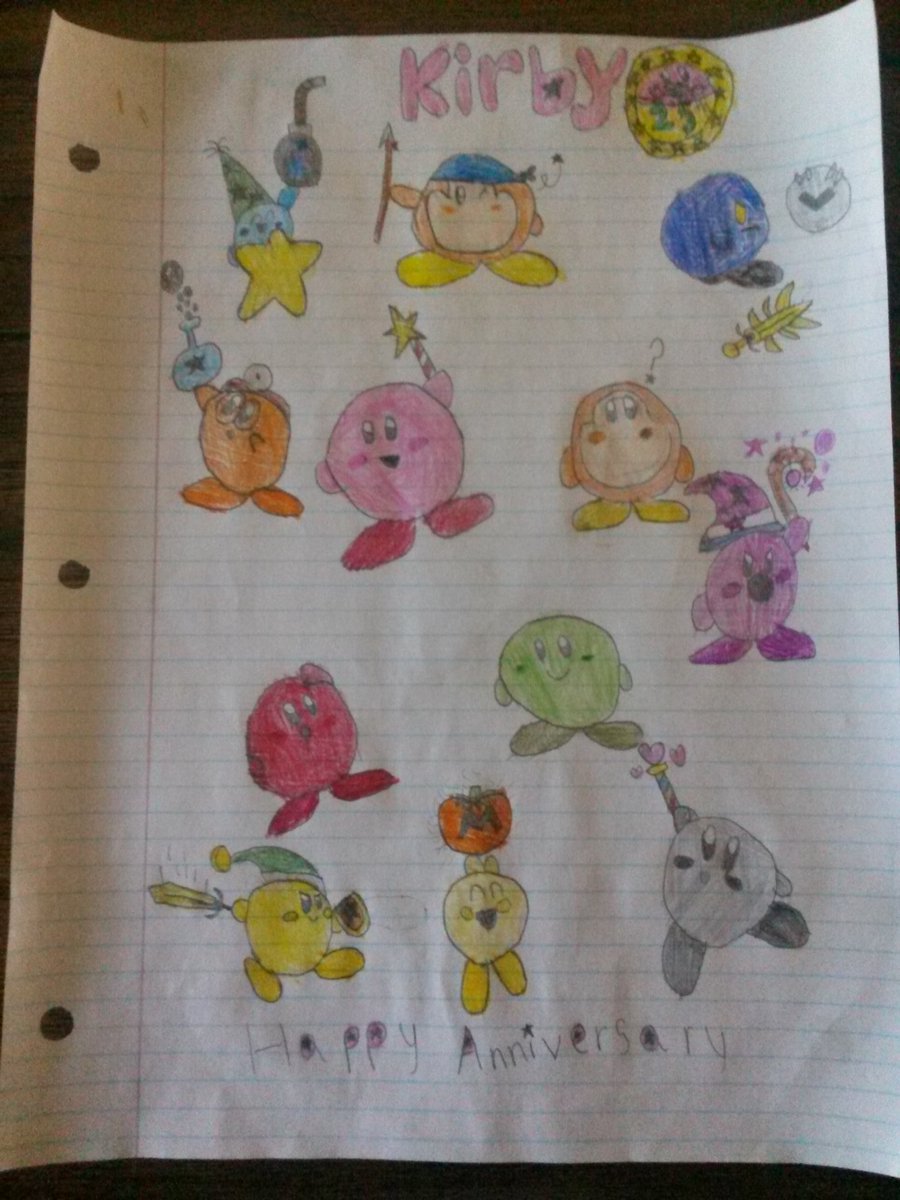 Kanasaur7231's tweet photo. #kirby All if the Kirby art i did at School and Home (before)March 21-April 19 https://t.co/lyoKy1F8s3