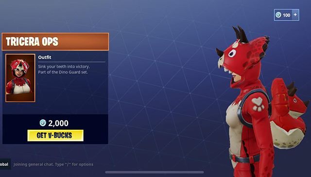 Edbo316's tweet photo. (109/365) Check out the new #skin in @fortnite! #fortnite #dino #triceratops #fortnitebattleroyale #fortnitebr #instagramaday (via https://t.co/r6QDvj6dYe) https://t.co/IeyKCouvOw