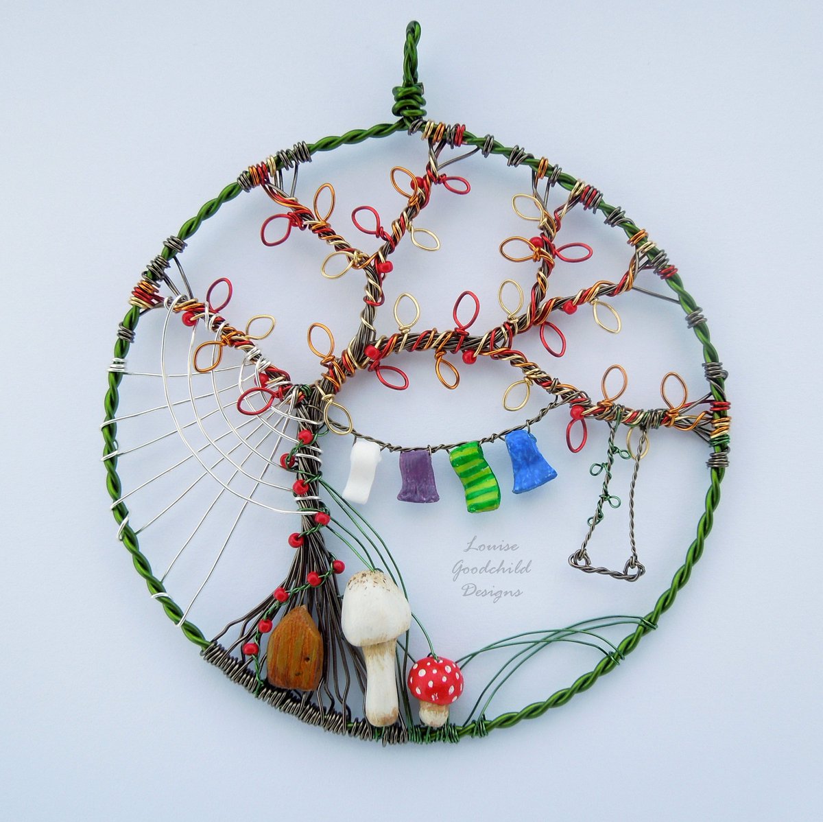 LouiseGDesigns's tweet image. Fairy house, suncatcher, wire wrapped, fairy door, fairy garden, hanging ornament, toadstools, wall art, gardener gift, nature lover gift tuppu.net/eef86311 #Etsy #LouiseGoodchild #WashingLine