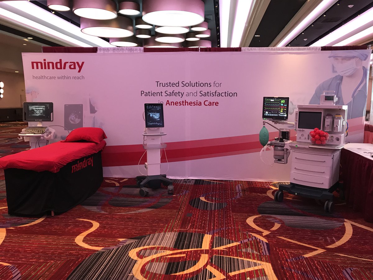 Mindray_NA's tweet photo. The Mindray team all ready to go at #ASRAWorld18. Come visit us at BOOTH 311 to see the latest innovation in ultrasound and anesthesia care! #MindrayNA https://t.co/sI9RnrMudV
