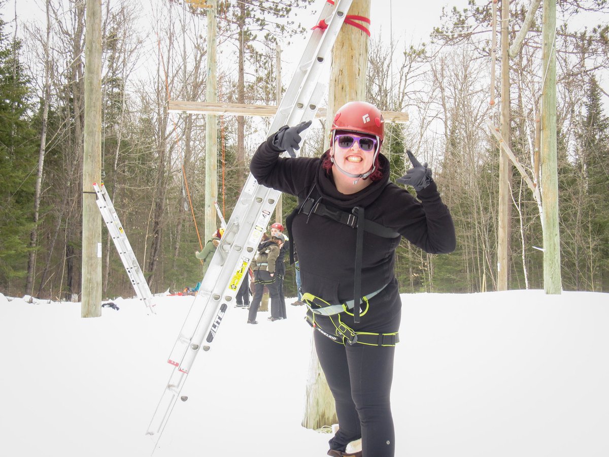 teach_msK's tweet photo. Today I pushed through my comfort zone and completed the Pamper Pole element at @BarkLakeLC #3YearsInTheMaking #HighRopesCourse #BarkLakeLeadershipCenter #KauffeeTime https://t.co/kZWyRAwKG9