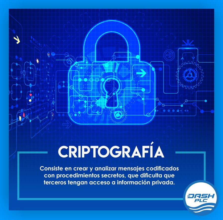 DashPlc's tweet photo. La Criptografía proporciona a la información identidad y firmas encriptado, que vuelven incomprensible o ilegible la información, garantizando su integridad y autenticidad. #dash #dashplc #dashinfo #dashforcenews #dashvenezuela #comunidadesdashVE #criptomonedas #cryptocurrecies https://t.co/SsbxgRjUsd
