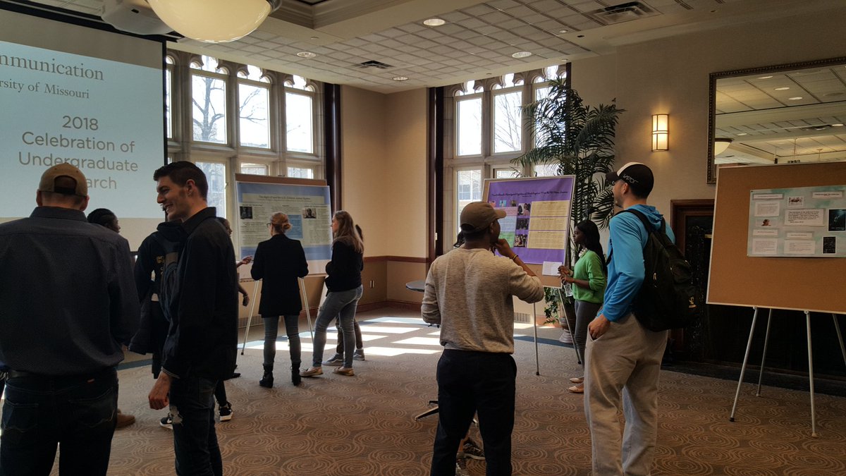 Steve_Klien's tweet photo. Very impressed by the great projects conducted by @MizzouComm students, presented at the #CommWeek18 Celebration of Undergraduate Research! #WhatsYourStory https://t.co/TUd7orJ7e6