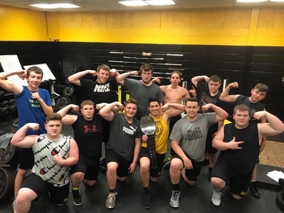 This weeks winner of The Belt is David Sell! David is growing not only in the weight room, but also in the classroom as his grades are consistently improving! Not included are 7-8 other guys that are also busting their butts during school hours in the weight room!
Congrats David!
