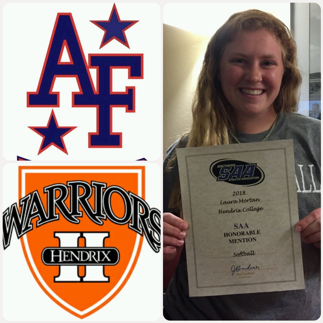 AMNTX18u's tweet photo. 2017 #AFEAlumni Laura Mortan @lauramortan_ Hendrix college @HendrixSoftball earns SSA honorable mention honors #ExpressDNA #AFExpressSoftball #AFEPride https://t.co/Ff9ehNY3v1