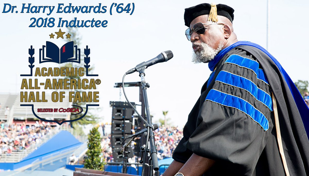SJSUAthletics's tweet photo. Congratulations to Dr. Harry Edwards (Class of '64) on his induction into the @CoSIDAAcadAA Hall of Fame. https://t.co/FGQ8FhbFdo #SJSU #SJSUAlumni #SJSUMBB #SanJoseStateTF https://t.co/T99cAxIJIn